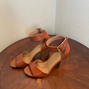 Mix No. 6 Brown Block Heel Sandals